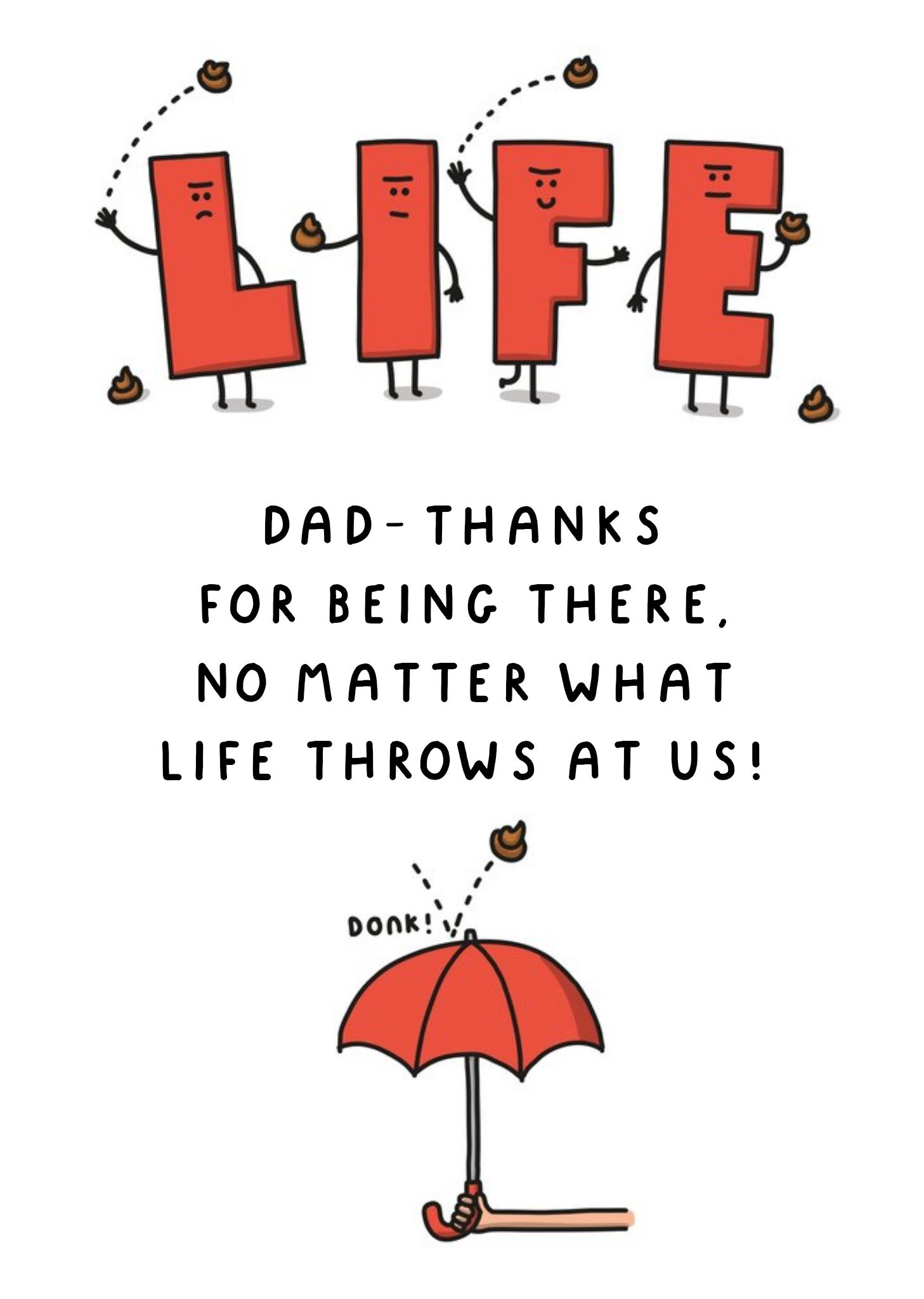 Moonpig Thanks For Being There Father's Day Card