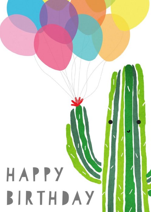 Cute birthday card - cactus