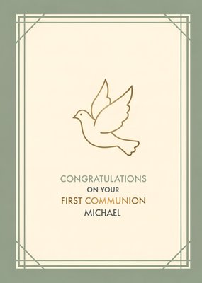 Congratulations On Your First Communion Card