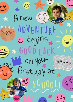 A New Adventure Begins First Day At School Card