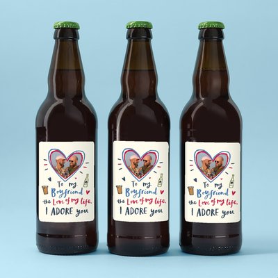 Personalised Boyfriend Beer Trio 3x500ml