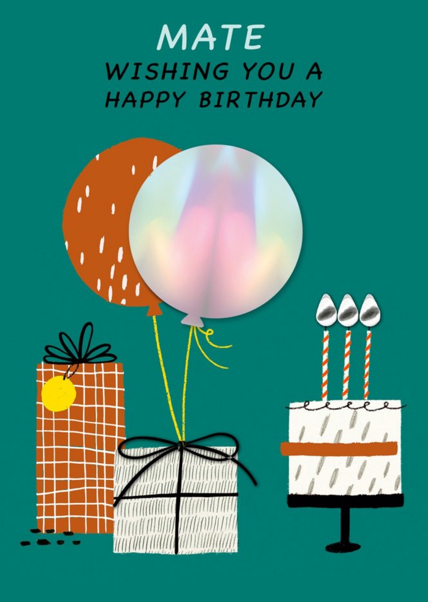 Moonpig Uk Greetings Carlton Cards Balloons Birthday Cake Friend Mate Card