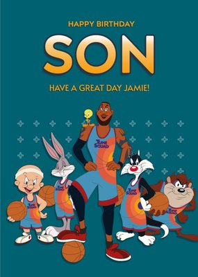 Space Jam 2 Characters Tune Squad Happy Birthday Son Card