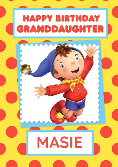 Noddy Personalised Granddaughter Birthday Card