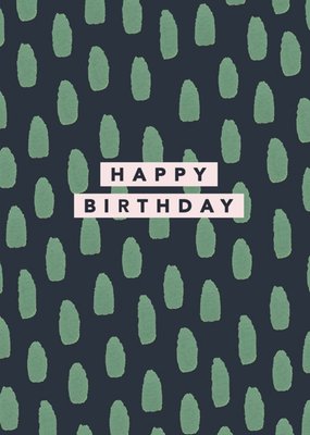 Dotty Navy And Sage Pattern Birthday Card By Joy Jen Studio