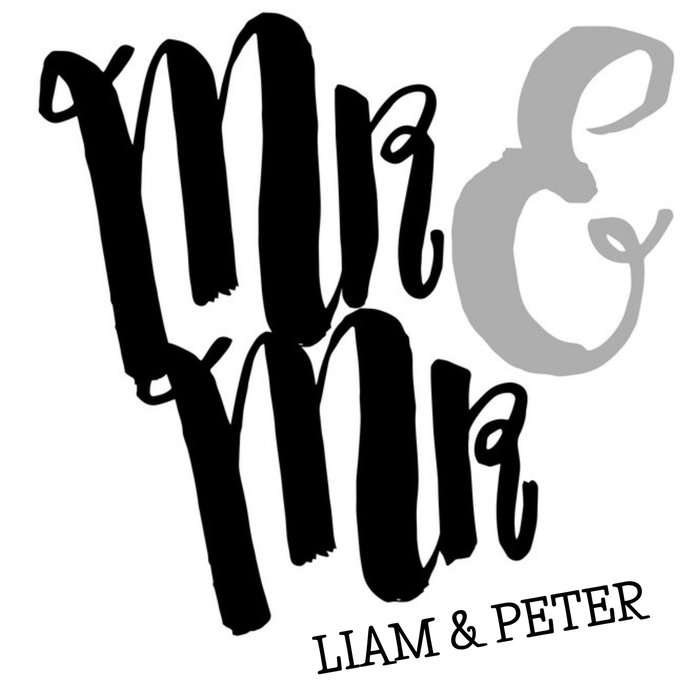 Black And White Mr And Mr Personalised Wedding Day Card