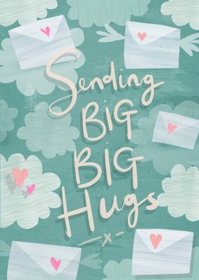 Sending BIG BIG Hugs Greetings Postcard