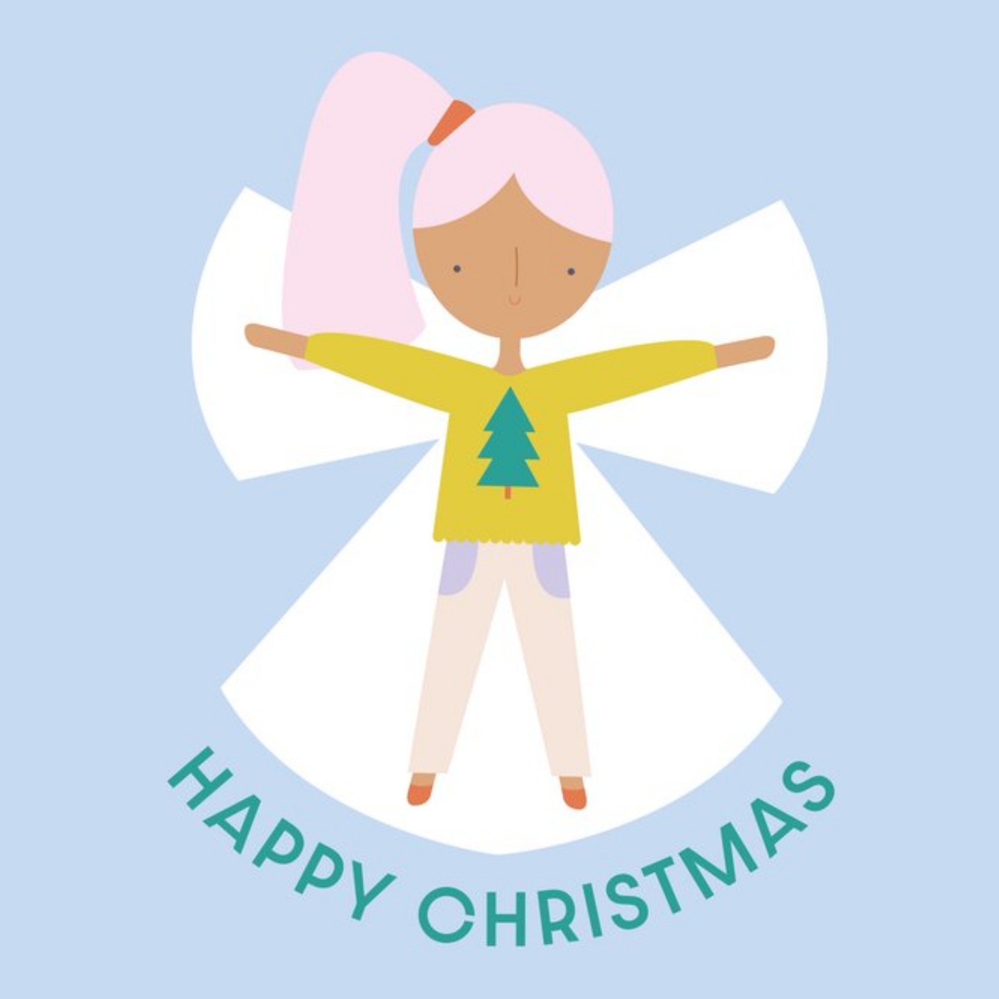Moonpig Cute Happy Christmas Angel Card