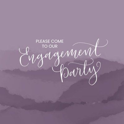 Violet Hills Personalised Engagement Party Invitation Card