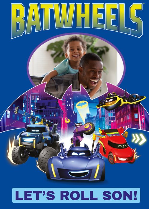 Warner Bros Batwheels Let's Roll Son Photo Upload Birthday Card