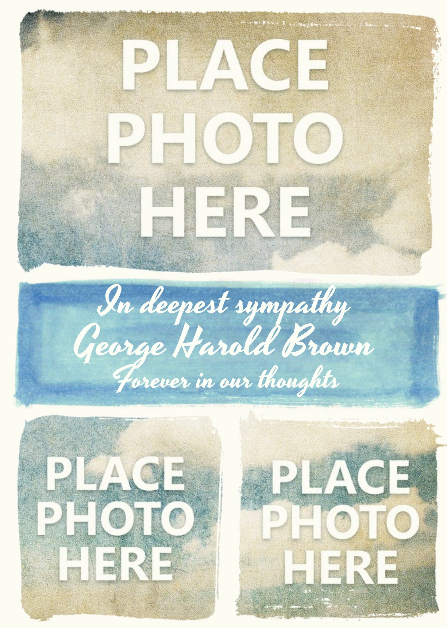 Moonpig Forever In Our Thoughts Personalised Photo Upload In Deepest Sympathy Card