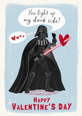 Star Wars Vader You Light Up My Dark Side Valentine's Day Card