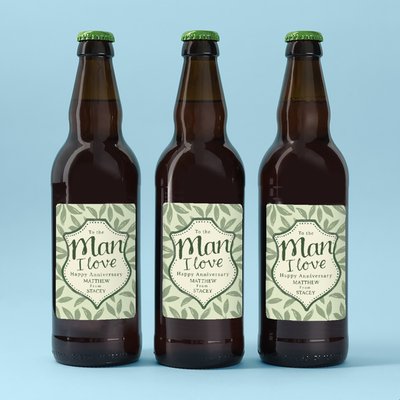 Personalised To The Man I Love Beer Trio 3x500ml
