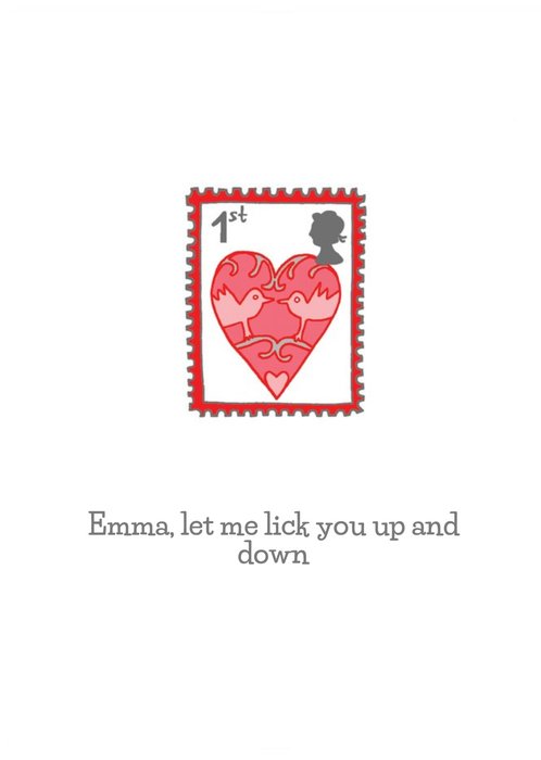 You've Got Pen On Your Face Stamp Sexy Lick Humour Personalised Funny Card