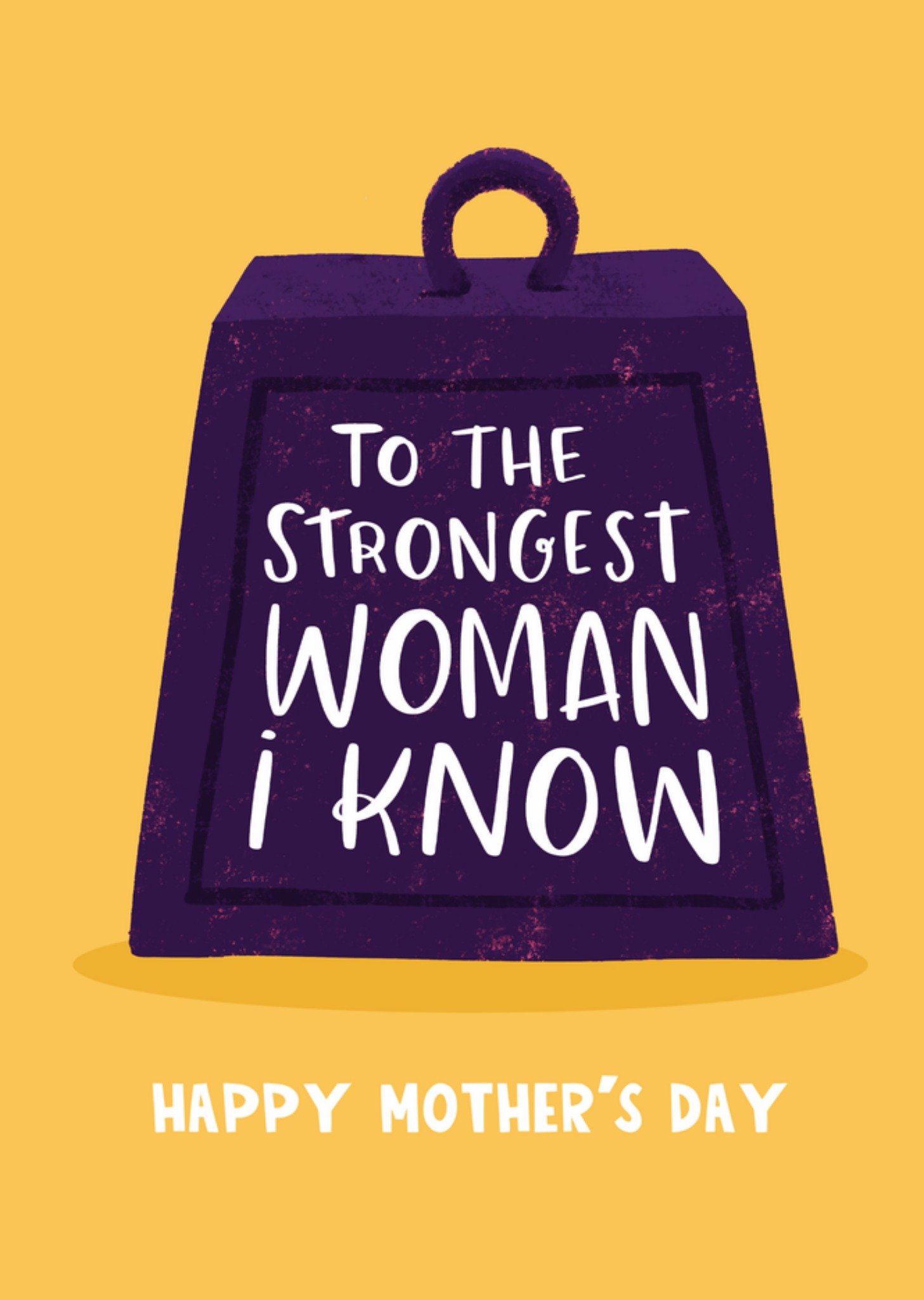 Moonpig To The Strongest Woman I Know Illustrated Typography Mother's Day Card