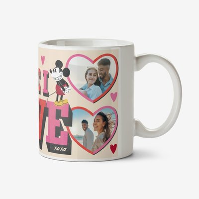 Retro Disney Mickey And Minnie Mouse One I Love Photo Upload Mug