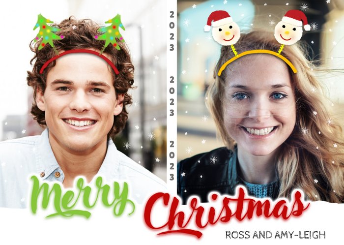 Christmas Ears Photo Upload Christmas Card