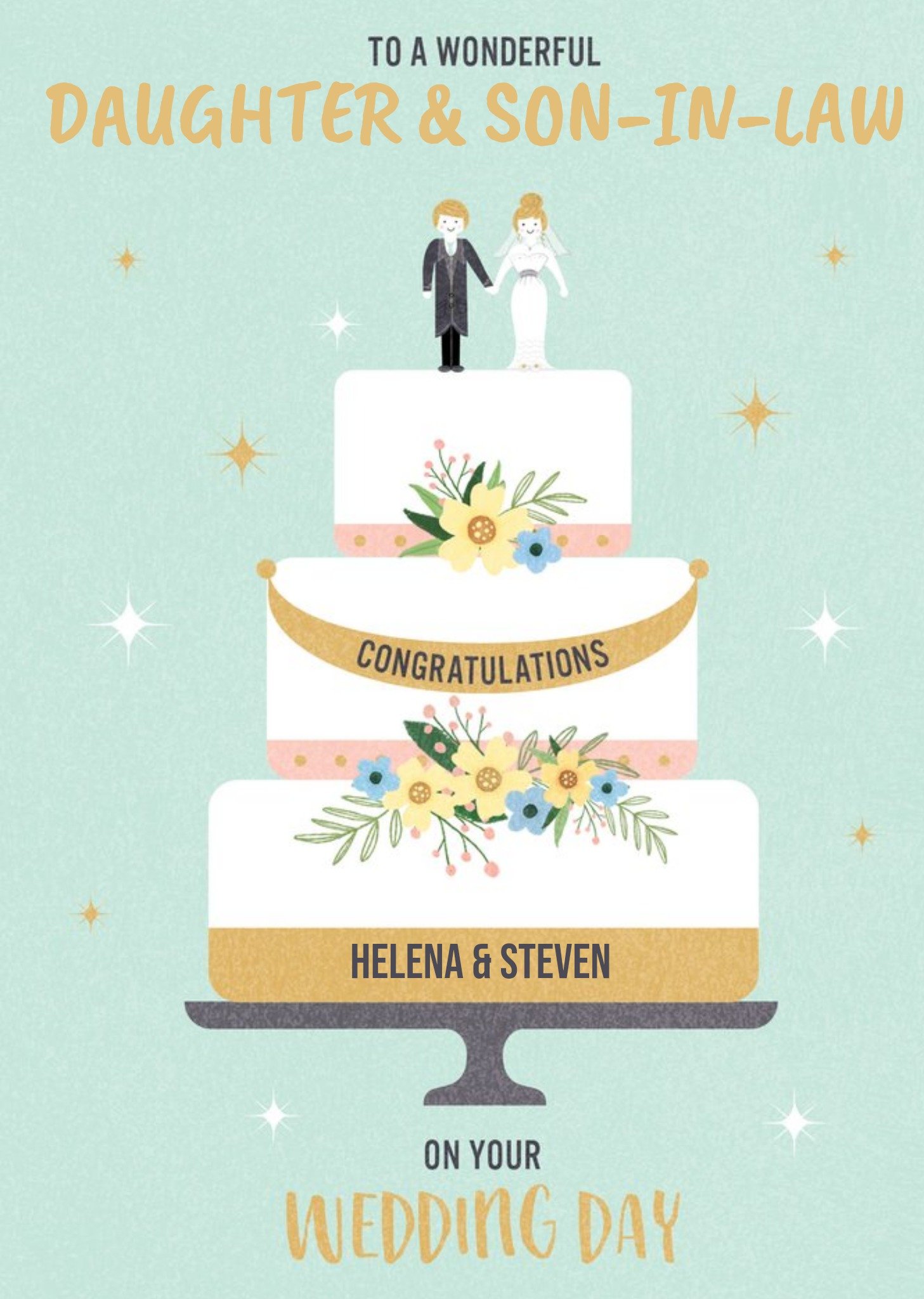 Moonpig Cute Illustrated Wonderful Wedding Day Card