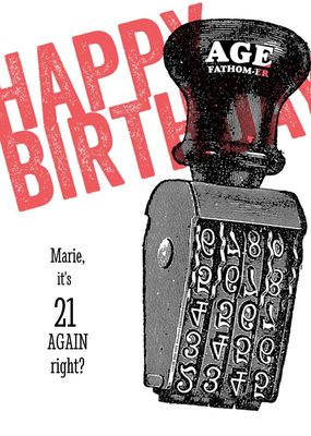 Age Fathom-Er Personalised Birthday Card