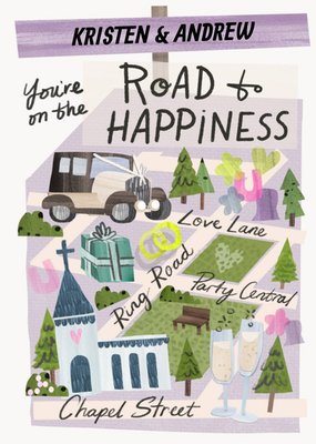 You're on the road to happiness card