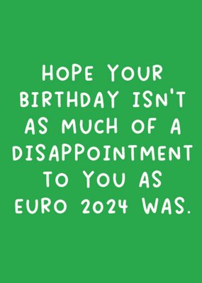 Euro 2024 Birthday Card