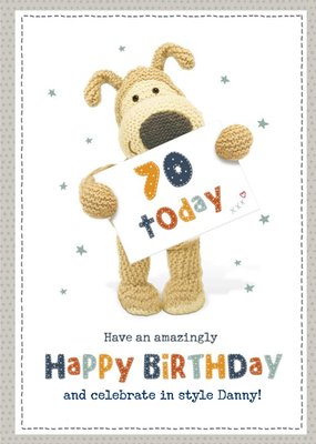 Boofle 70th Have an Amazingly Happy Birthday Card