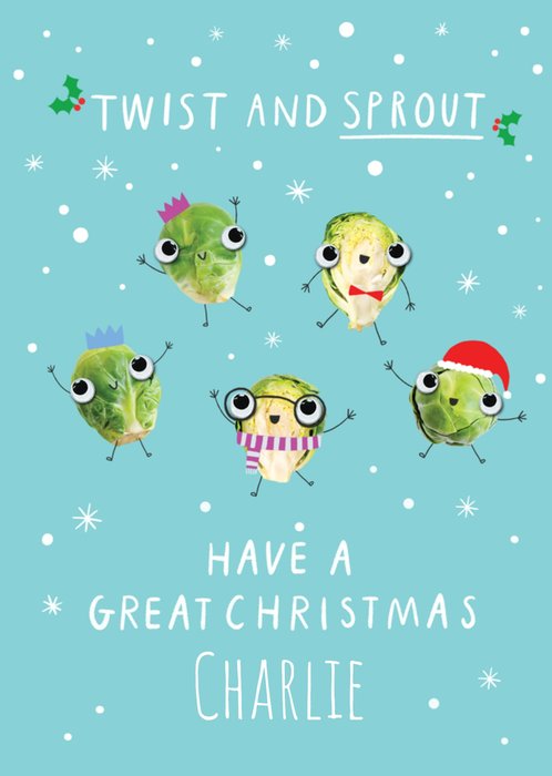 Twist And Sprout Christmas Card