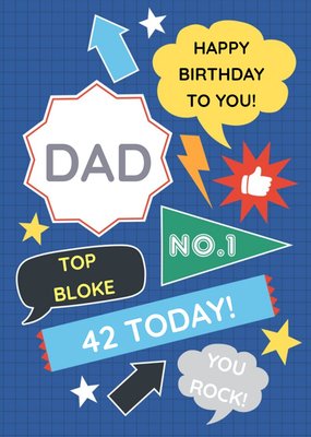 Personalised Top Bloke Happy Birthday Dad Card