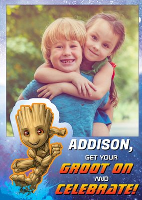 Guardians Evergreen Photo Upload Birthday Card