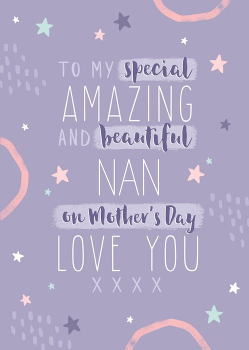 Special Amazing And Beautiful Nan Mother's Day Card