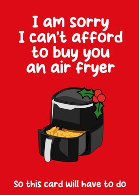 Funny Illustrated Air Fryer Christmas Card
