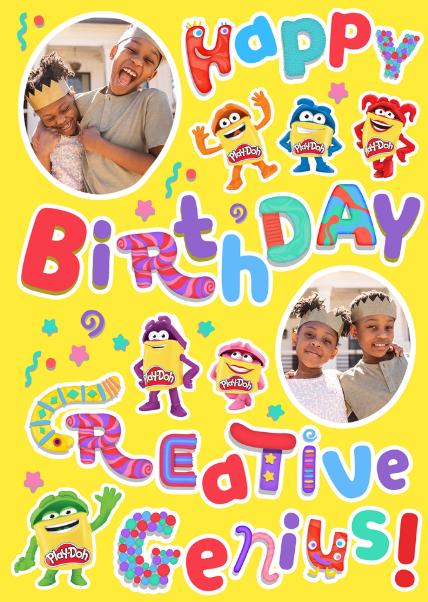 Moonpig Play Doh Fun Creative Genius Photo Upload Birthday Card By Hasbro