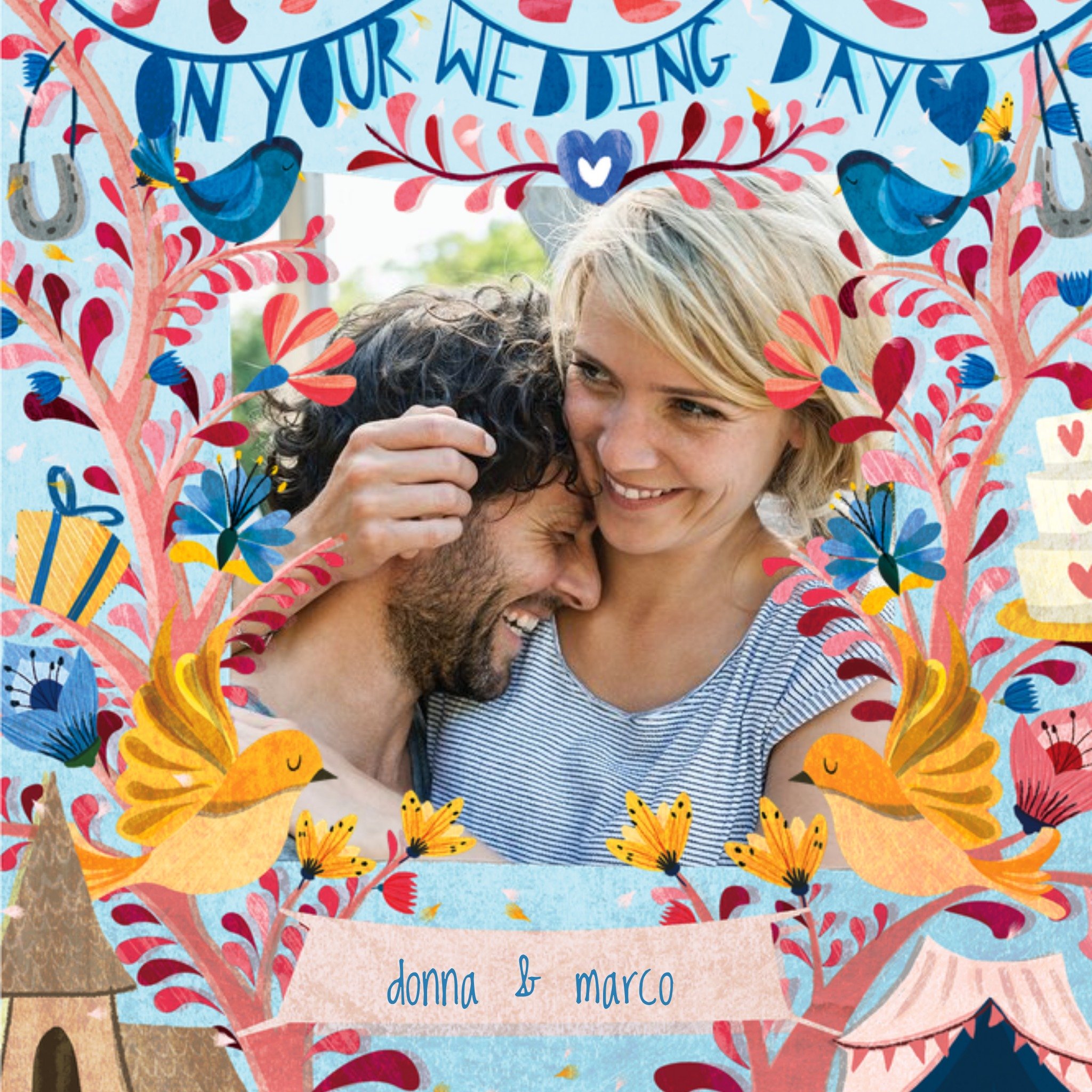 Moonpig Wedding Card - Wedding - On Your Wedding Day - Photo Upload