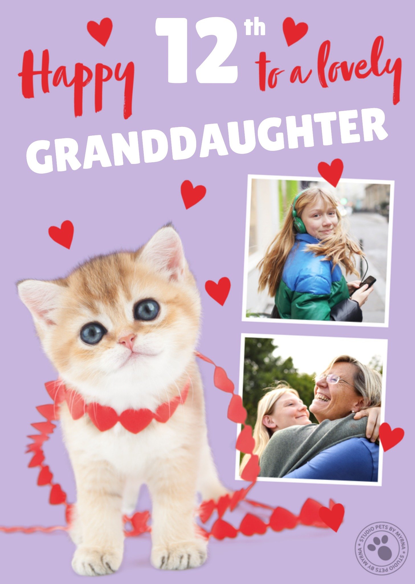 Studio Pets Lovely Photo Upload Birthday Card