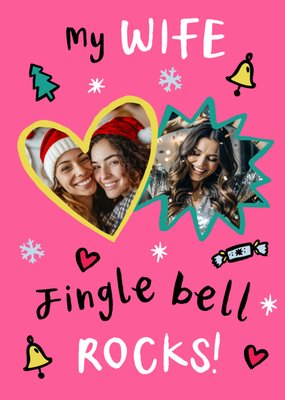 Jingle Bell Rocks Photo Upload Wife Christmas Card