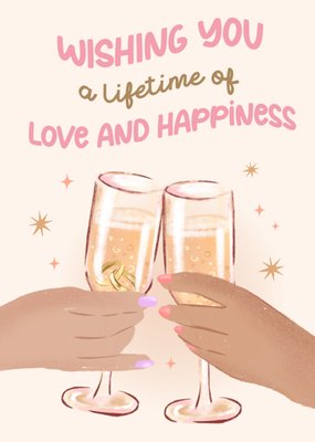 Brit And Co Wishing You A Lifetime Of Love And Happiness Illustrated Congratulations Card