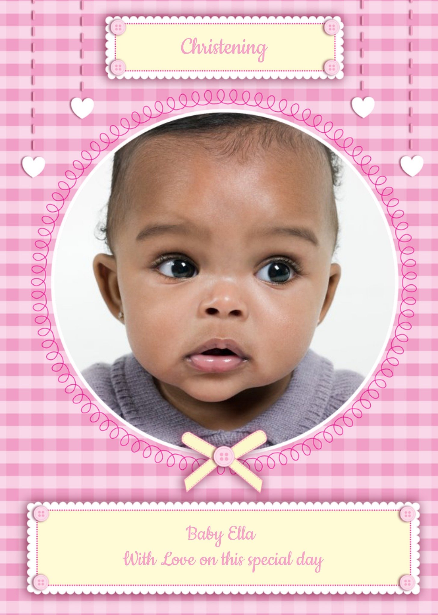 Moonpig Personalised Christening Card
