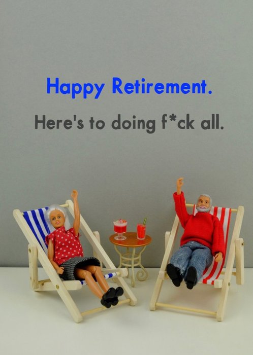 Funny Rude Happy Retirement Card