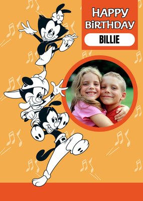 Animaniacs Characters Music Note Background Photo Upload Card