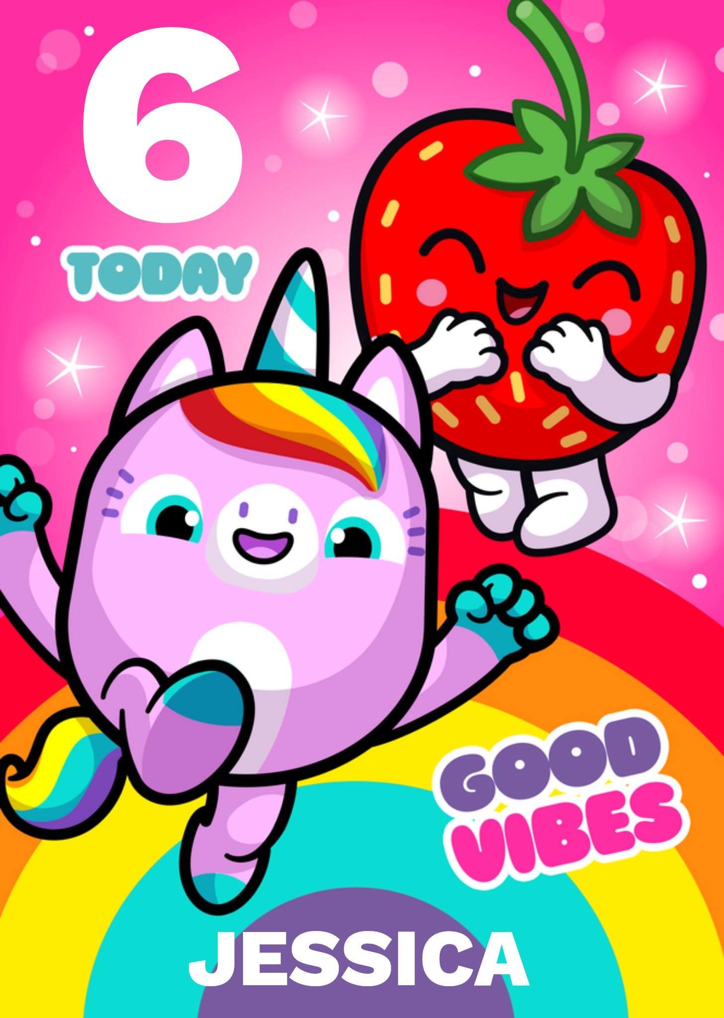 Moonpig Pinata Smashlings Good Vibes Birthday Card