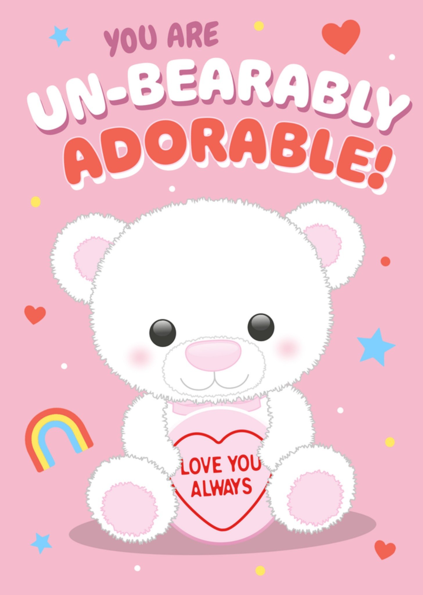 Swizzels Love Hearts Swizzels Posh Paws Love You Always Card