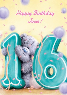 Tatty Teddy Lemon And Violet Personalised Happy 16th Birthday Card