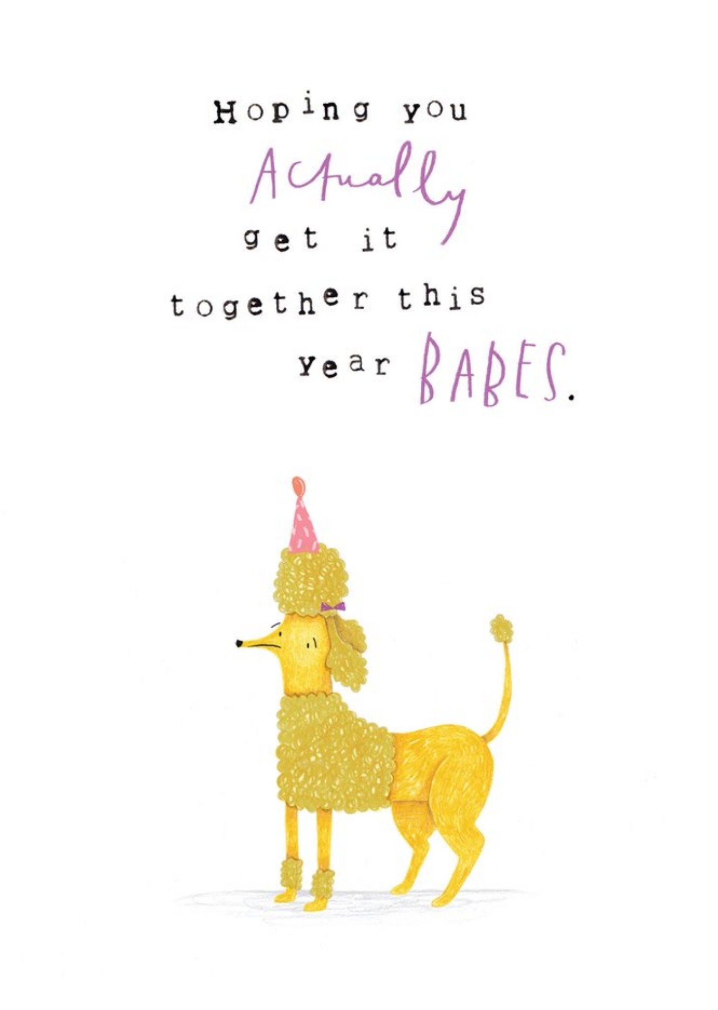 Moonpig Animal Birthday Card - Poodle