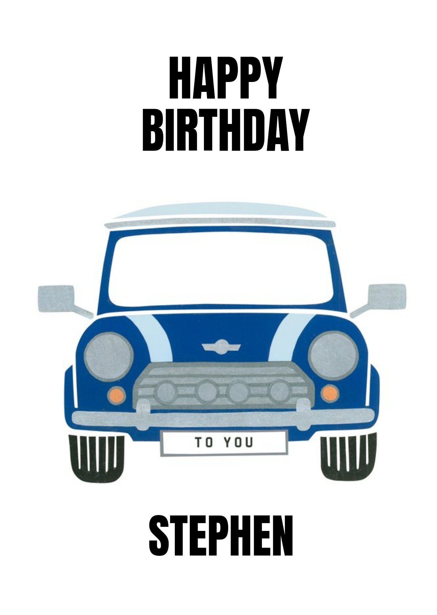 Other Personalised Vintage Mini Cooper Birthday Card