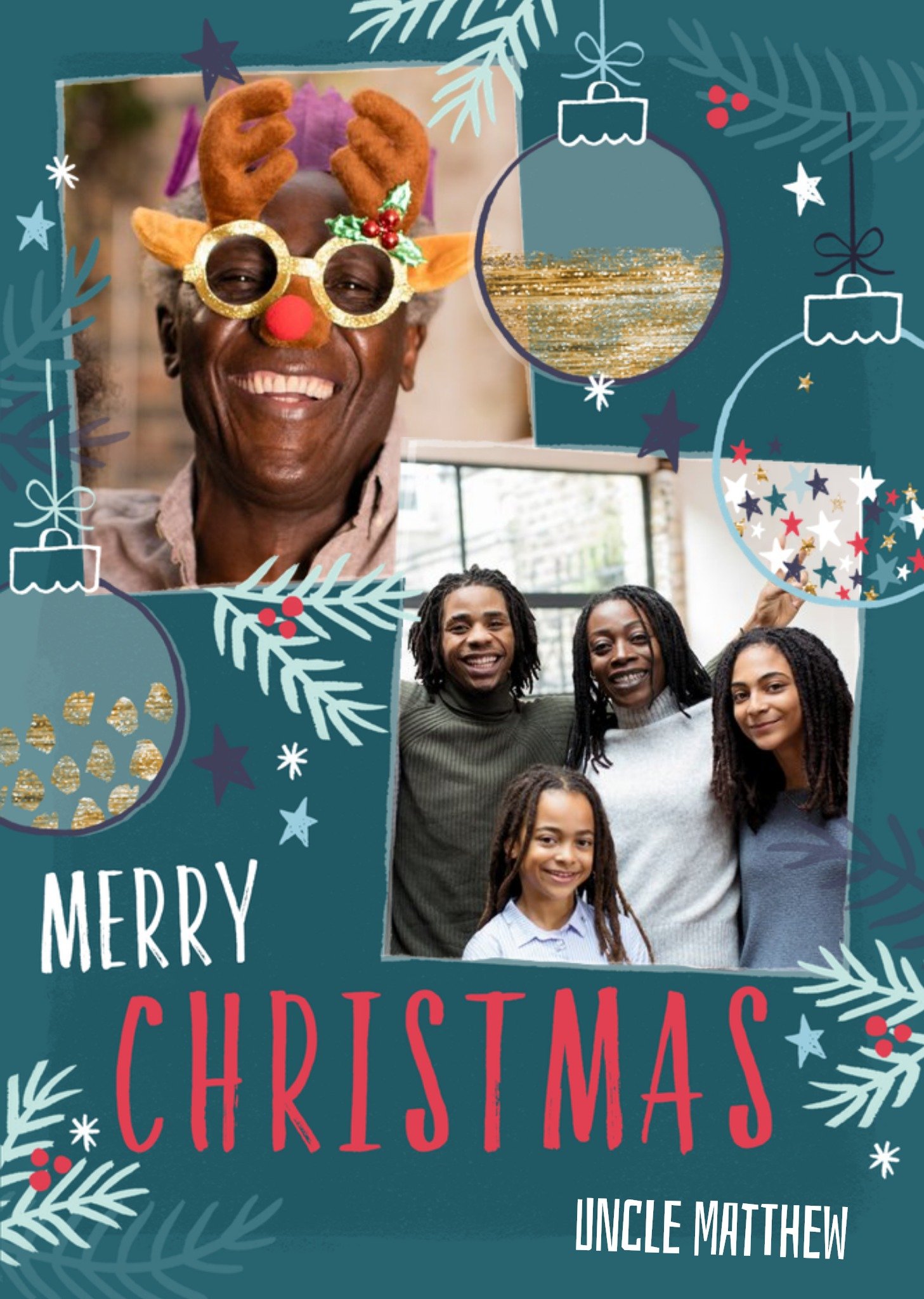 Moonpig Merry Christmasuncle Photo Upload Christmas Card