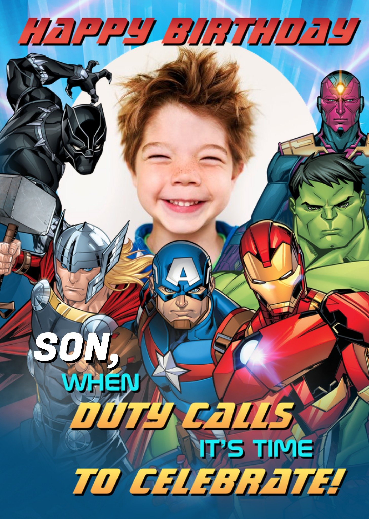 Marvel Avengers Birthday Card - The Avengers