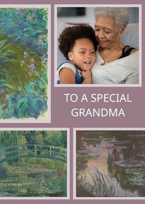 The National Gallery Claude Monet Special Grandma Photo Upload Birthday Card