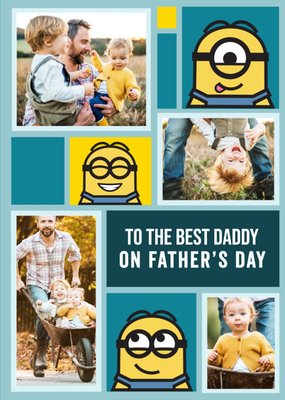 Despicable Me Minions Best Daddy Photo Upload Father's Day Card