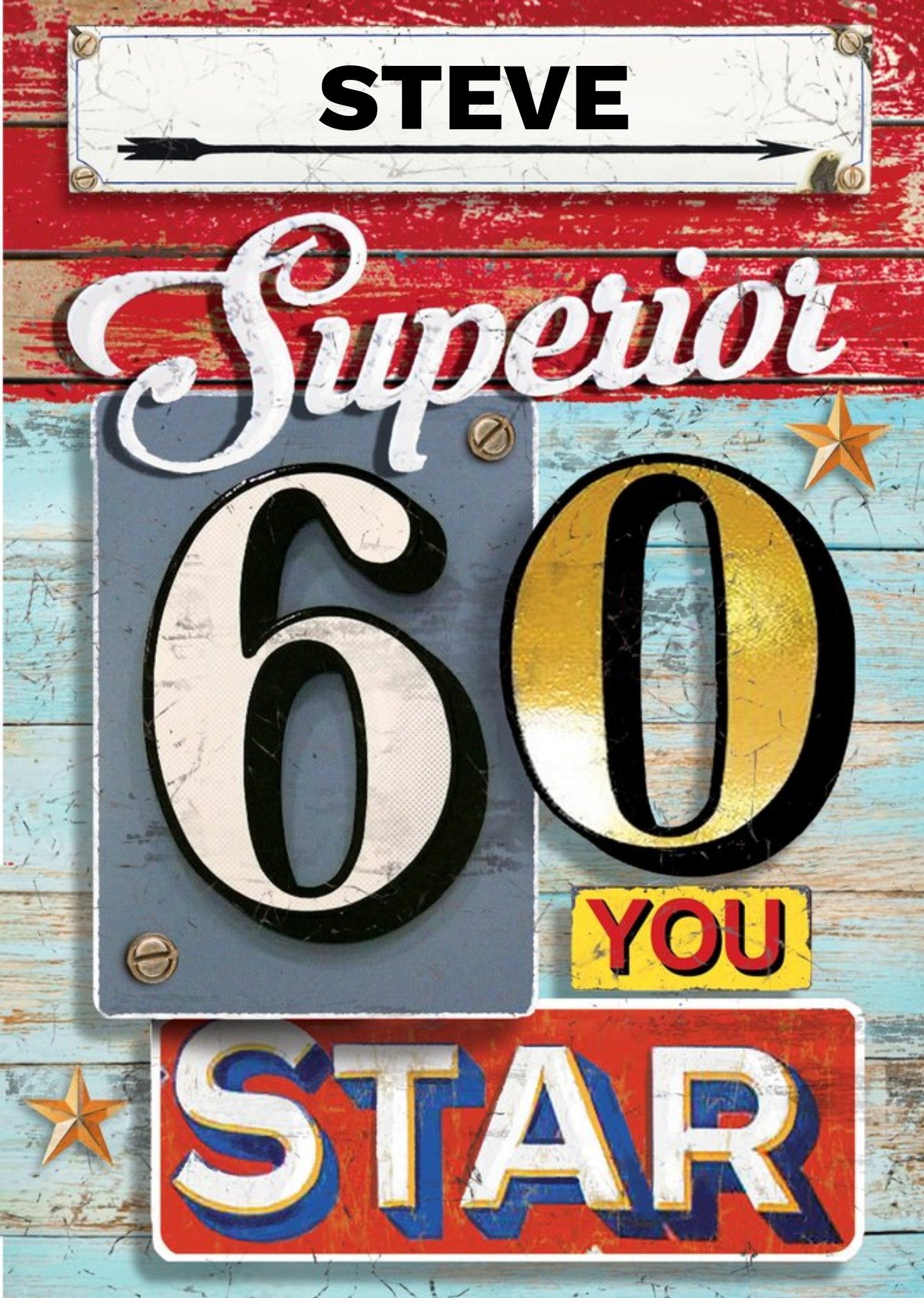 Moonpig Superior 60 Years Sign Birthday Card