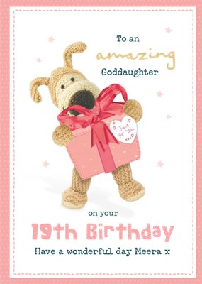 Boofle Amazing Goddaughter 19th Birthday Card